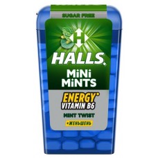Конфеты Halls Mini Mints Mint Twist без сахара со вкусом мяты и ментола, 12,5 г (kastd) в магазинах Ашан