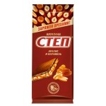Шоколад СТЕП Молочный с арахисом и карамелью, 90 г (kastd)