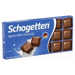 Шоколад порционный Schogetten Alpine milk chocolate молочный, 100 г (kastd)