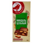 Шоколад АШАН Красная птица темный с цельным миндалем, 100 г (kastd)