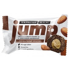 Конфета протеиновая 15% JUMP.BIO с начинкой Миндальный брауни, 30 г (kastd) в магазинах Ашан