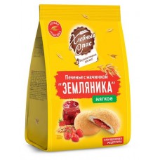 Печенье с начинкой Хлебный Спас земляника, 200 г (kastd) в магазинах Ашан