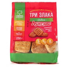 Печенье сдобное Absolute Nature Три злака многозерновое, 250 г (kastd) в магазинах Ашан