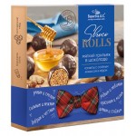 Конфеты грильяж Берестов А.С. Shoco Rolls мягкие с арахисом солью и медом, 135 г (kastd)