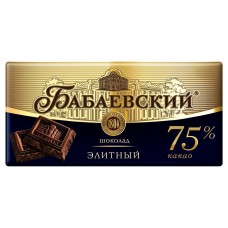 Шоколад Бабаевский горький элитный 75%, 200 г (kastd) в магазинах Ашан