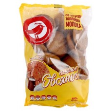 Печенье овсяное АШАН Красная птица с топленым молоком, 350 г (kastd) в магазинах Ашан