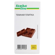 Плитка кондитерская Каждый день темная, 100 г (kastd) в магазинах Ашан