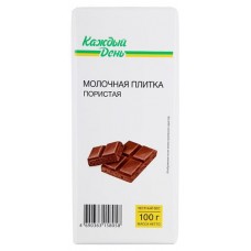 Плитка кондитерская Каждый день молочная пористая, 100 г (kastd) в магазинах Ашан