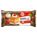 Вафли мягкие Аладушкин с суфле с клубникой, 122 г (kastd)