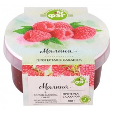 Малина протертая ФЭГ с сахаром, 200 г (kastd) в магазинах Ашан