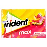 Жевательная резинка Trident без сахара со вкусом арбуза и персика, 23 г (kastd)