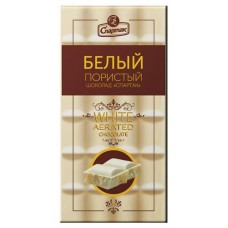 Шоколад Спартак пористый белый, 70 г (kastd) в магазинах Ашан