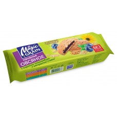 Печенье Magic Grain овсяное с черникой и сиропом топинамбура на стевии, 180 гр (kastd) в магазинах Ашан