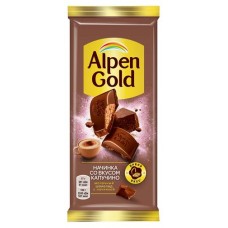 Шоколад Alpen Gold Капучино молочный с начинкой, 90 г (kastd) в магазинах Ашан