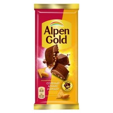 Шоколад Alpen Gold молочный с соленым арахисом и крекером, 85 г (kastd) в магазинах Ашан