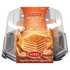 Торт MIREL Медовый с вареной сгущенкой, 500 г (kastd) в магазинах Ашан