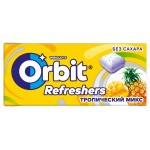 Резинка жевательная Orbit Refreshers Тропический микс, 16 г (kastd)