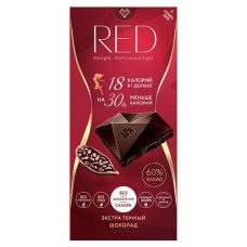Шоколад RED Темный Экстра 60% без сахара меньше калорий, 85 г (kastd) в магазинах Ашан
