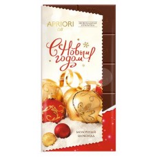 Открытка шоколадная АПРИОРИ Елочные игрушки, 100 г (kastd) в магазинах Ашан