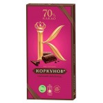 Шоколад Коркунов горький 70% какао, 90 г (kastd)