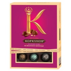 Набор конфет А.Коркунов из молочного шоколада с фундуком грецким орехом со вкусом кленового сиропа, 110 г (kastd) в магазинах Ашан