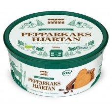 Печенье Nyakers Имбирное Сердечки Organic в подарочной пластиковой банке, 300 г (kastd) в магазинах Ашан