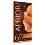 Шоколад АПРИОРИ горький с цукатами апельсина и лепестками миндаля, 100 г (kastd)