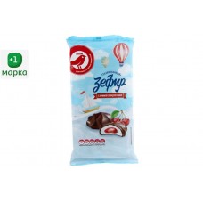 Зефир АШАН Красная птица в шоколаде с начинкой со вкусом вишни, 240 г (kastd) в магазинах Ашан