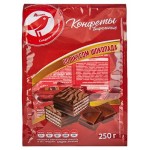 Конфеты вафельные АШАН Красная птица Шоколадные, 250 г (kastd)