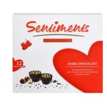 Набор конфет Crafers Sentiments из темного шоколада с пралине и орехом, 130 г (kastd)