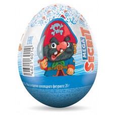 Яйцо шоколадное Mega Secret Пираты с игрушкой, 20 г (kastd) в магазинах Ашан