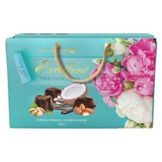 Конфеты шоколадные A.&A. Demidoff Ассорти в молочном шоколаде с начинками фисташковый крем миндальный крем кокос-миндаль, 284 г (kastd) в магазинах Ашан