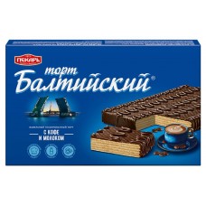Торт вафельный Пекарь Балтийский глазированный, 320 г (kastd) в магазинах Ашан