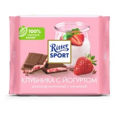 Шоколад Ritter Sport молочный клубника с йогуртом, 100 г (kastd) в магазинах Ашан