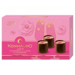 Конфеты шоколадные Комильфо с двухслойной начинкой со вкусами шампанского розы и малины, 116 г (kastd)