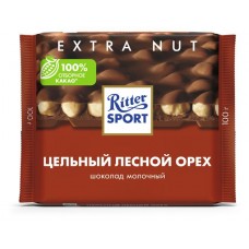 Шоколад Ritter Sport молочный с цельным лесным орехом, 100 г (kastd) в магазинах Ашан