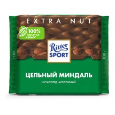 Шоколад Ritter Sport молочный с цельным миндалем, 100 г (kastd) в магазинах Ашан