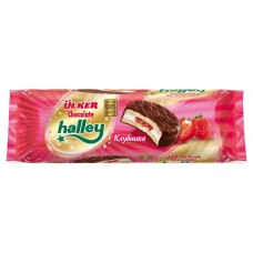 Печенье-сэндвич Ulker Halley из маршмеллоу и клубничным джемом, 224 г (kastd) в магазинах Ашан