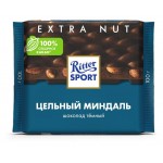 Шоколад Ritter Sport Темный миндаль и апельсин, 100 г (kastd)
