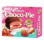 Печенье бисквитное Orion Choco-Pie Strawberry с клубникой, 360 г (kastd)