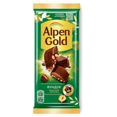 Шоколад Alpen Gold молочный с дробленым фундуком, 90 г (kastd) в магазинах Ашан