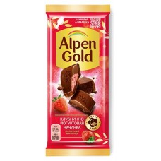 Шоколад Alpen Gold молочный с клубнично-йогуртовой начинкой, 90 г (kastd) в магазинах Ашан