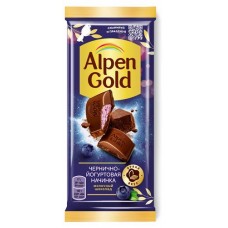 Шоколад Alpen Gold молочный с чернично-йогуртовой начинкой, 90 г (kastd) в магазинах Ашан