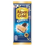 Шоколад молочный Alpen Gold с белым шоколадом с начинкой со вкусом ванили и кусочками печенья Орео, 90 г (kastd)