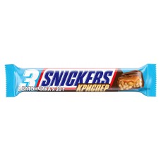 Шоколадный батончик Snickers Криспер с арахисом, рисовыми шариками и карамелью, 60 г (kastd) в магазинах Ашан