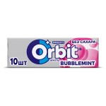 Резинка жевательная Orbit White Bubblemint, 13,6 г (kastd)