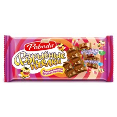 Шоколад Победа Вкуса Взрывные Пчелки с взрывной карамелью, 80 г (kastd) в магазинах Ашан