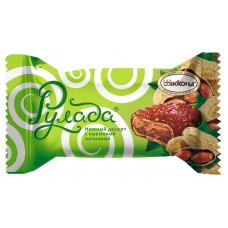 Десерт АККОНД Рулада с кремовой начинкой и арахисом, вес (kastd) в магазинах Ашан