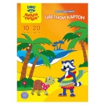 Картон цветной двусторонний Мульти-пульти Приключения Енота A4, 20 л (kastd)