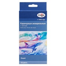 Карандаши акварельные Гамма Лицей с кистью, 24 цветов (kastd) в магазинах Ашан